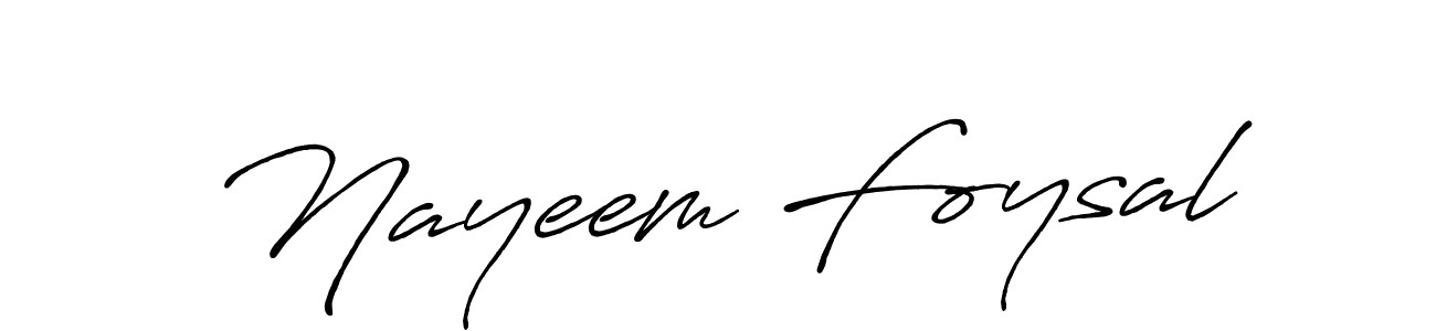 Create a beautiful signature design for name Nayeem Foysal. With this signature (Antro_Vectra_Bolder) fonts, you can make a handwritten signature for free. Nayeem Foysal signature style 7 images and pictures png