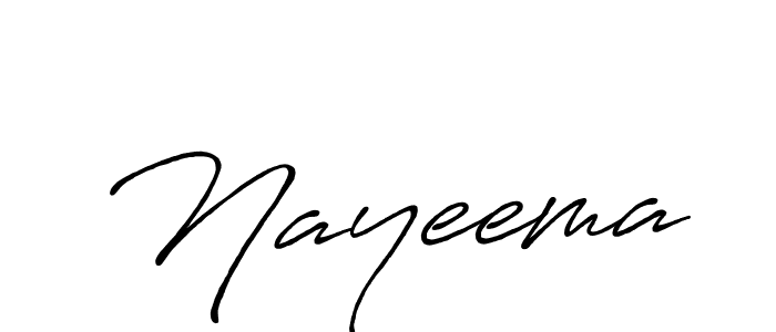 How to make Nayeema signature? Antro_Vectra_Bolder is a professional autograph style. Create handwritten signature for Nayeema name. Nayeema signature style 7 images and pictures png