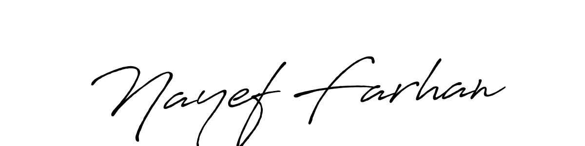 Design your own signature with our free online signature maker. With this signature software, you can create a handwritten (Antro_Vectra_Bolder) signature for name Nayef Farhan. Nayef Farhan signature style 7 images and pictures png