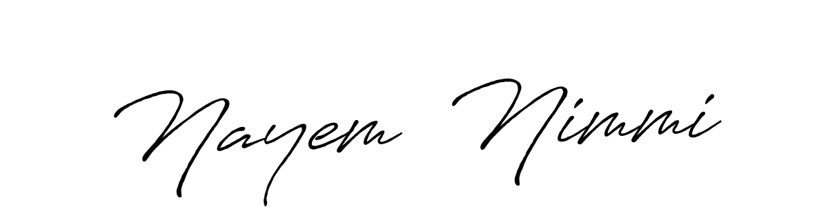 Also You can easily find your signature by using the search form. We will create Nayem  Nimmi name handwritten signature images for you free of cost using Antro_Vectra_Bolder sign style. Nayem  Nimmi signature style 7 images and pictures png