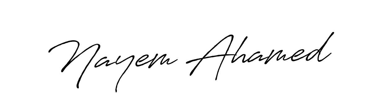 Make a beautiful signature design for name Nayem Ahamed. Use this online signature maker to create a handwritten signature for free. Nayem Ahamed signature style 7 images and pictures png