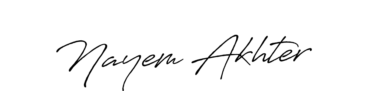 Make a beautiful signature design for name Nayem Akhter. Use this online signature maker to create a handwritten signature for free. Nayem Akhter signature style 7 images and pictures png