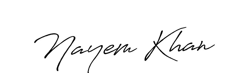 This is the best signature style for the Nayem Khan name. Also you like these signature font (Antro_Vectra_Bolder). Mix name signature. Nayem Khan signature style 7 images and pictures png