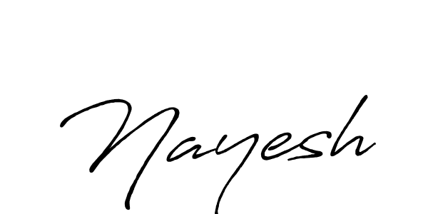 Make a beautiful signature design for name Nayesh. With this signature (Antro_Vectra_Bolder) style, you can create a handwritten signature for free. Nayesh signature style 7 images and pictures png