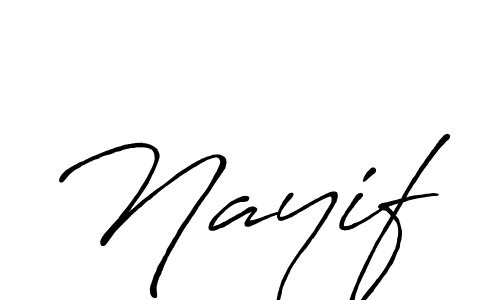 How to make Nayif name signature. Use Antro_Vectra_Bolder style for creating short signs online. This is the latest handwritten sign. Nayif signature style 7 images and pictures png