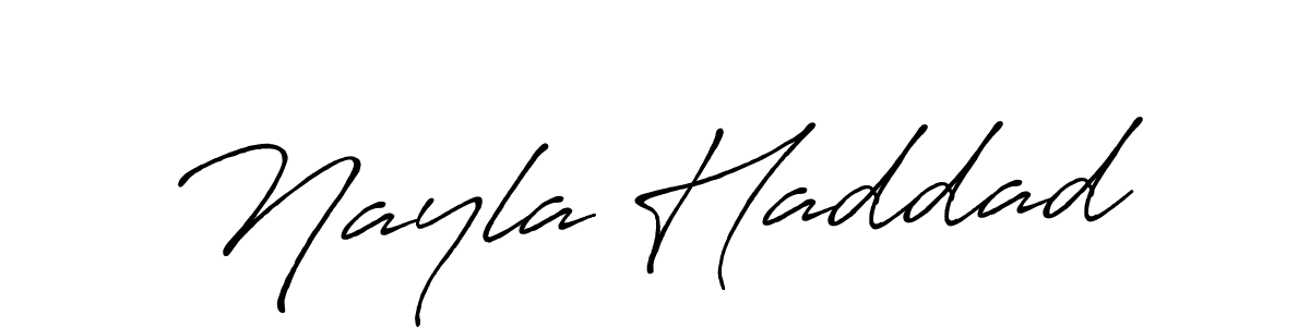 Make a beautiful signature design for name Nayla Haddad. With this signature (Antro_Vectra_Bolder) style, you can create a handwritten signature for free. Nayla Haddad signature style 7 images and pictures png