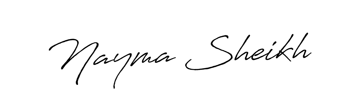 Also You can easily find your signature by using the search form. We will create Nayma Sheikh name handwritten signature images for you free of cost using Antro_Vectra_Bolder sign style. Nayma Sheikh signature style 7 images and pictures png