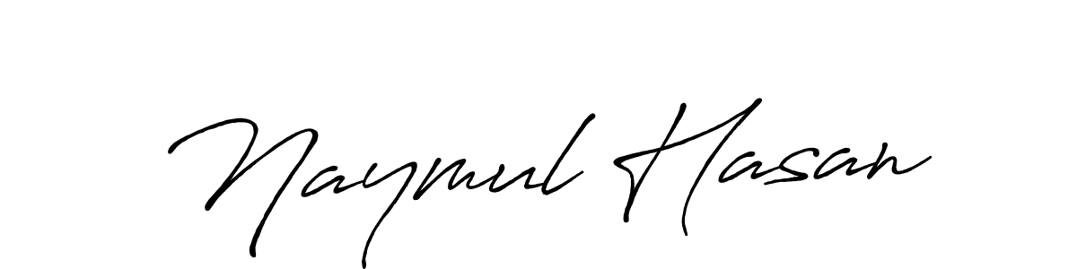 Design your own signature with our free online signature maker. With this signature software, you can create a handwritten (Antro_Vectra_Bolder) signature for name Naymul Hasan. Naymul Hasan signature style 7 images and pictures png