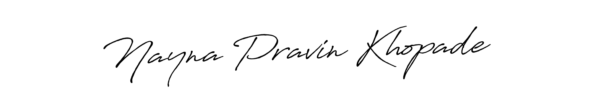 if you are searching for the best signature style for your name Nayna Pravin Khopade. so please give up your signature search. here we have designed multiple signature styles  using Antro_Vectra_Bolder. Nayna Pravin Khopade signature style 7 images and pictures png