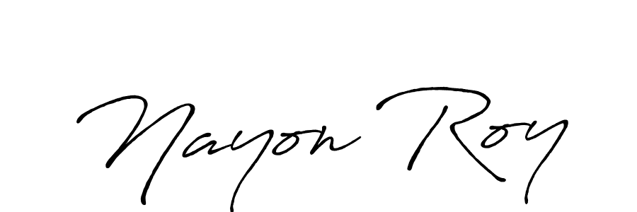 How to make Nayon Roy signature? Antro_Vectra_Bolder is a professional autograph style. Create handwritten signature for Nayon Roy name. Nayon Roy signature style 7 images and pictures png