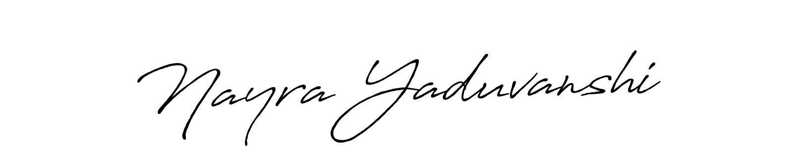 Once you've used our free online signature maker to create your best signature Antro_Vectra_Bolder style, it's time to enjoy all of the benefits that Nayra Yaduvanshi name signing documents. Nayra Yaduvanshi signature style 7 images and pictures png