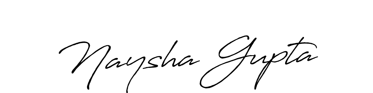 Create a beautiful signature design for name Naysha Gupta. With this signature (Antro_Vectra_Bolder) fonts, you can make a handwritten signature for free. Naysha Gupta signature style 7 images and pictures png