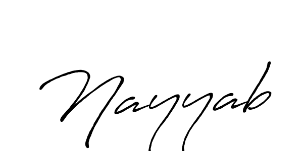 Nayyab stylish signature style. Best Handwritten Sign (Antro_Vectra_Bolder) for my name. Handwritten Signature Collection Ideas for my name Nayyab. Nayyab signature style 7 images and pictures png
