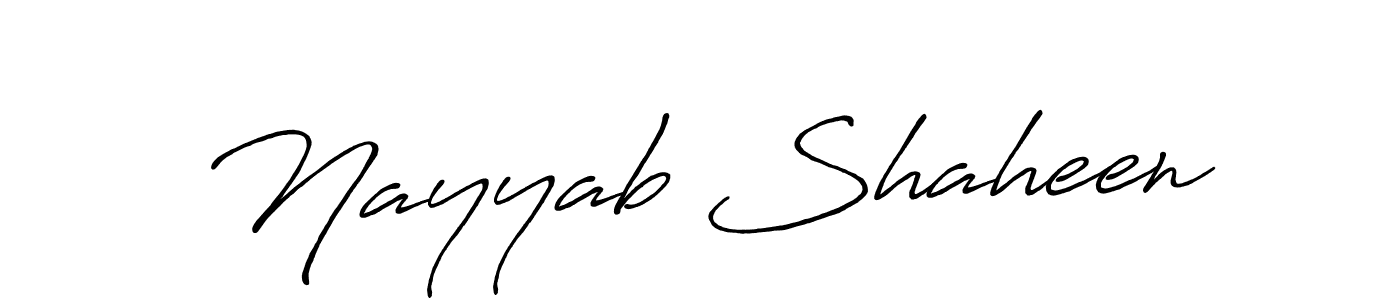 Similarly Antro_Vectra_Bolder is the best handwritten signature design. Signature creator online .You can use it as an online autograph creator for name Nayyab Shaheen. Nayyab Shaheen signature style 7 images and pictures png