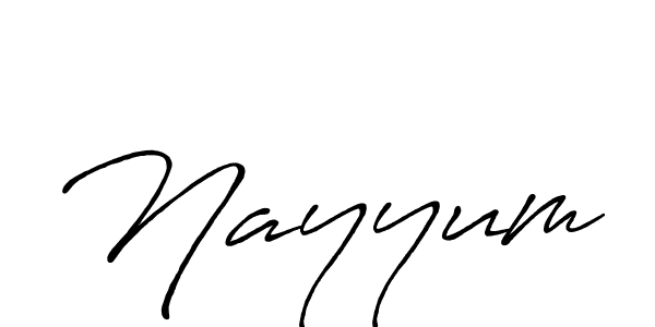 How to make Nayyum name signature. Use Antro_Vectra_Bolder style for creating short signs online. This is the latest handwritten sign. Nayyum signature style 7 images and pictures png