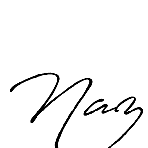 Make a beautiful signature design for name Naz. With this signature (Antro_Vectra_Bolder) style, you can create a handwritten signature for free. Naz signature style 7 images and pictures png