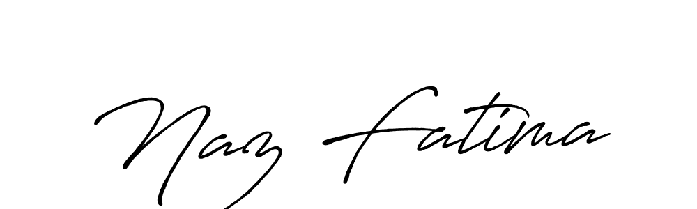 Use a signature maker to create a handwritten signature online. With this signature software, you can design (Antro_Vectra_Bolder) your own signature for name Naz Fatima. Naz Fatima signature style 7 images and pictures png