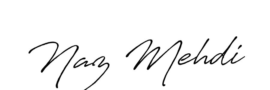 How to make Naz Mehdi signature? Antro_Vectra_Bolder is a professional autograph style. Create handwritten signature for Naz Mehdi name. Naz Mehdi signature style 7 images and pictures png