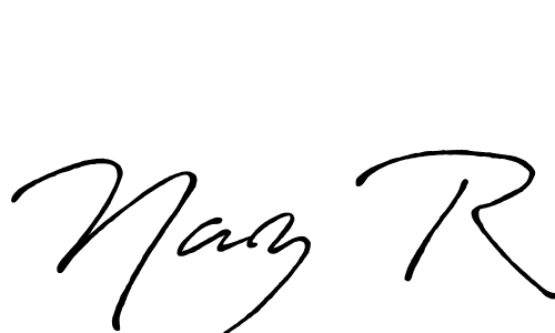 How to make Naz R signature? Antro_Vectra_Bolder is a professional autograph style. Create handwritten signature for Naz R name. Naz R signature style 7 images and pictures png