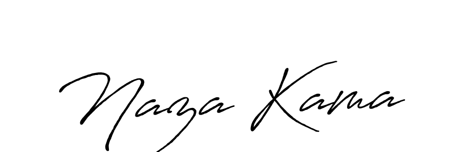 Create a beautiful signature design for name Naza Kama. With this signature (Antro_Vectra_Bolder) fonts, you can make a handwritten signature for free. Naza Kama signature style 7 images and pictures png