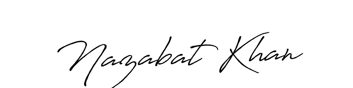 Antro_Vectra_Bolder is a professional signature style that is perfect for those who want to add a touch of class to their signature. It is also a great choice for those who want to make their signature more unique. Get Nazabat Khan name to fancy signature for free. Nazabat Khan signature style 7 images and pictures png