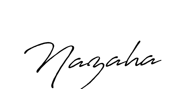 Create a beautiful signature design for name Nazaha. With this signature (Antro_Vectra_Bolder) fonts, you can make a handwritten signature for free. Nazaha signature style 7 images and pictures png