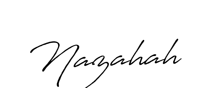 You should practise on your own different ways (Antro_Vectra_Bolder) to write your name (Nazahah) in signature. don't let someone else do it for you. Nazahah signature style 7 images and pictures png