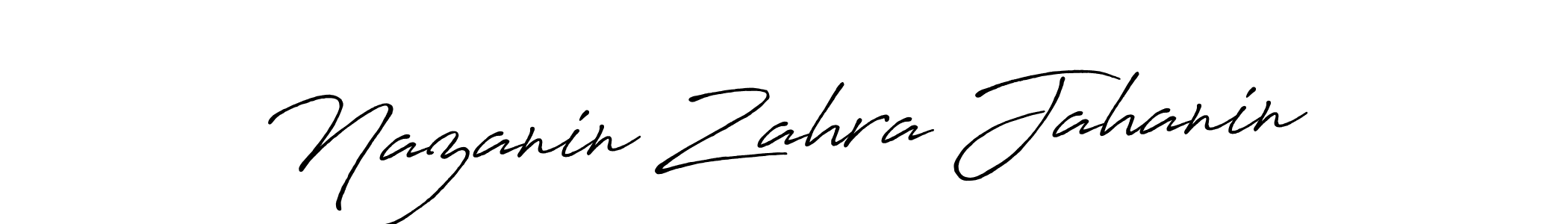 You should practise on your own different ways (Antro_Vectra_Bolder) to write your name (Nazanin Zahra Jahanin) in signature. don't let someone else do it for you. Nazanin Zahra Jahanin signature style 7 images and pictures png