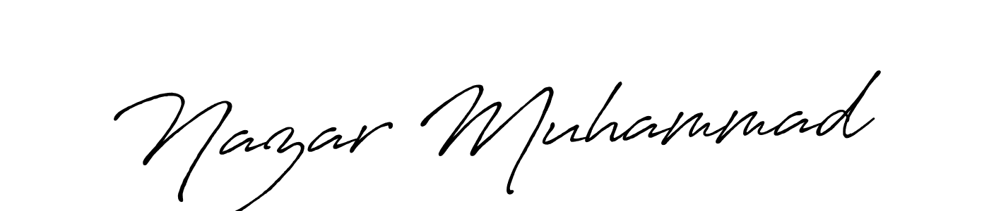 Also we have Nazar Muhammad name is the best signature style. Create professional handwritten signature collection using Antro_Vectra_Bolder autograph style. Nazar Muhammad signature style 7 images and pictures png