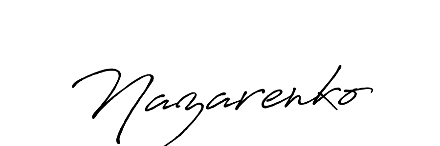 Create a beautiful signature design for name Nazarenko. With this signature (Antro_Vectra_Bolder) fonts, you can make a handwritten signature for free. Nazarenko signature style 7 images and pictures png