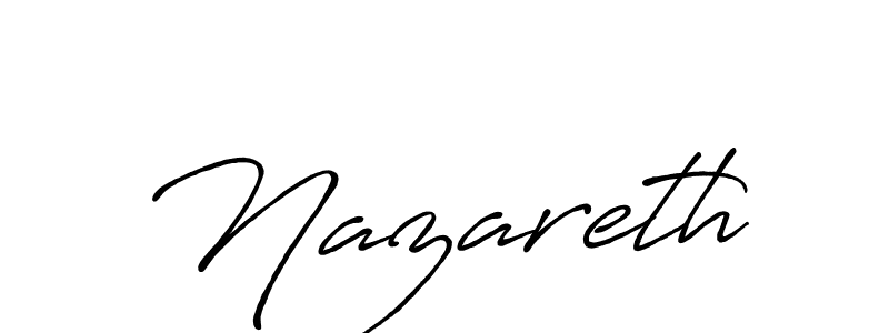 How to make Nazareth name signature. Use Antro_Vectra_Bolder style for creating short signs online. This is the latest handwritten sign. Nazareth signature style 7 images and pictures png