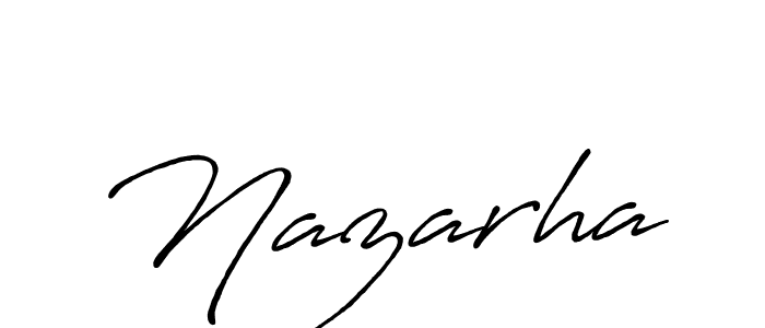 Create a beautiful signature design for name Nazarha. With this signature (Antro_Vectra_Bolder) fonts, you can make a handwritten signature for free. Nazarha signature style 7 images and pictures png