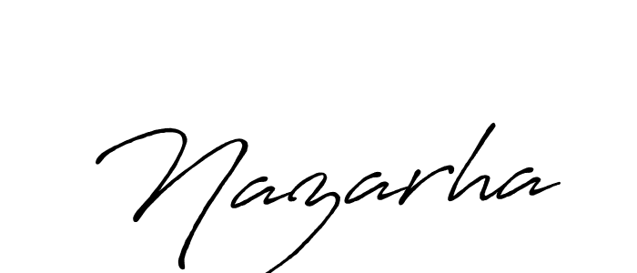 Create a beautiful signature design for name Nazarha. With this signature (Antro_Vectra_Bolder) fonts, you can make a handwritten signature for free. Nazarha signature style 7 images and pictures png