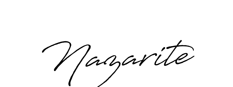 How to make Nazarite signature? Antro_Vectra_Bolder is a professional autograph style. Create handwritten signature for Nazarite name. Nazarite signature style 7 images and pictures png