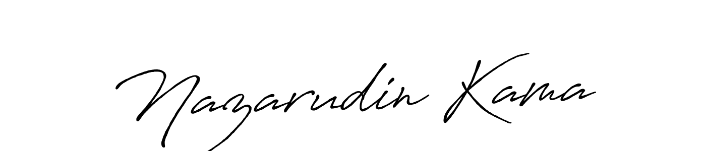 Also we have Nazarudin Kama name is the best signature style. Create professional handwritten signature collection using Antro_Vectra_Bolder autograph style. Nazarudin Kama signature style 7 images and pictures png