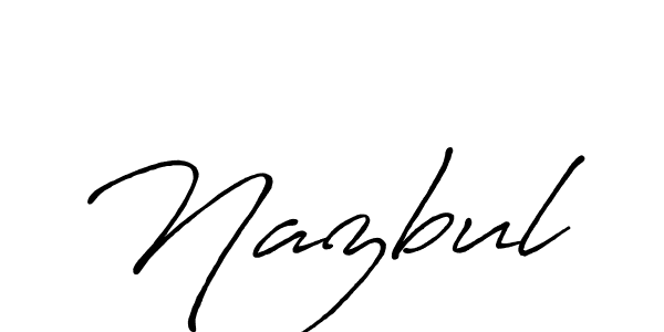 How to make Nazbul signature? Antro_Vectra_Bolder is a professional autograph style. Create handwritten signature for Nazbul name. Nazbul signature style 7 images and pictures png