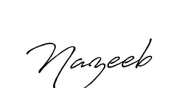 It looks lik you need a new signature style for name Nazeeb. Design unique handwritten (Antro_Vectra_Bolder) signature with our free signature maker in just a few clicks. Nazeeb signature style 7 images and pictures png