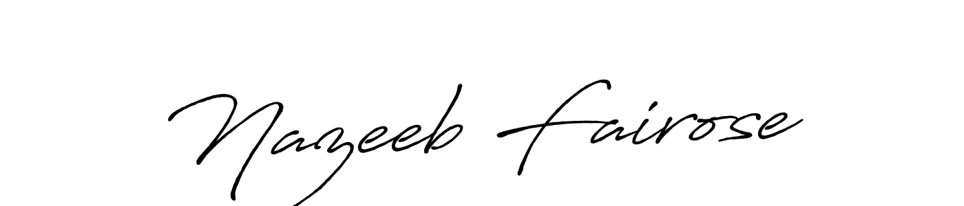 You can use this online signature creator to create a handwritten signature for the name Nazeeb Fairose. This is the best online autograph maker. Nazeeb Fairose signature style 7 images and pictures png