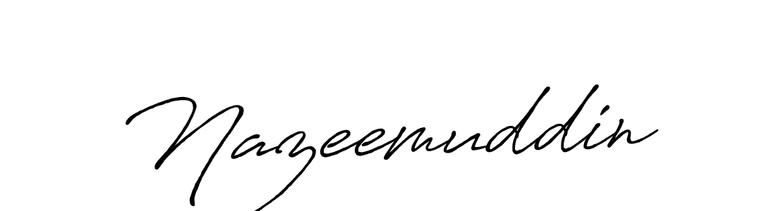 Nazeemuddin stylish signature style. Best Handwritten Sign (Antro_Vectra_Bolder) for my name. Handwritten Signature Collection Ideas for my name Nazeemuddin. Nazeemuddin signature style 7 images and pictures png