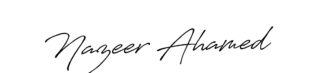 You should practise on your own different ways (Antro_Vectra_Bolder) to write your name (Nazeer Ahamed) in signature. don't let someone else do it for you. Nazeer Ahamed signature style 7 images and pictures png