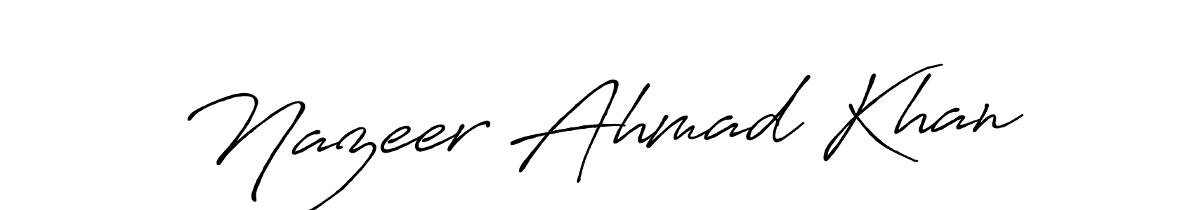 You can use this online signature creator to create a handwritten signature for the name Nazeer Ahmad Khan. This is the best online autograph maker. Nazeer Ahmad Khan signature style 7 images and pictures png