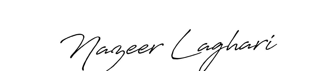 Design your own signature with our free online signature maker. With this signature software, you can create a handwritten (Antro_Vectra_Bolder) signature for name Nazeer Laghari. Nazeer Laghari signature style 7 images and pictures png