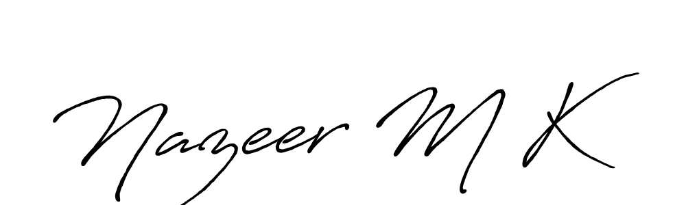 You can use this online signature creator to create a handwritten signature for the name Nazeer M K. This is the best online autograph maker. Nazeer M K signature style 7 images and pictures png