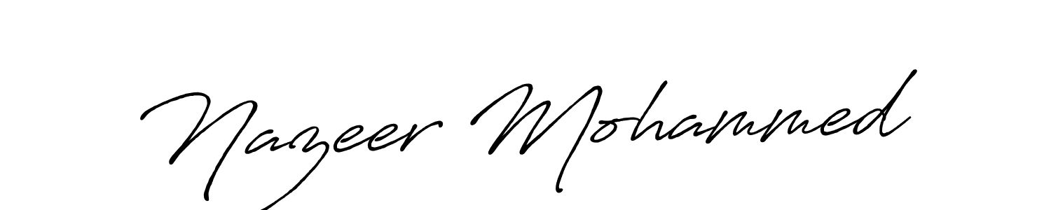 Also You can easily find your signature by using the search form. We will create Nazeer Mohammed name handwritten signature images for you free of cost using Antro_Vectra_Bolder sign style. Nazeer Mohammed signature style 7 images and pictures png