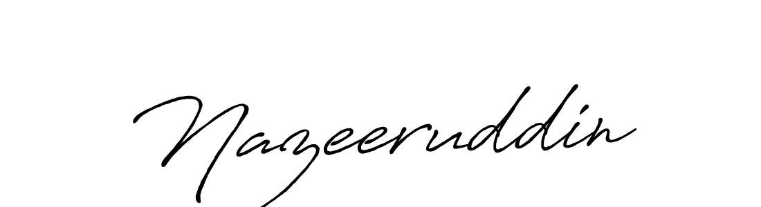 Design your own signature with our free online signature maker. With this signature software, you can create a handwritten (Antro_Vectra_Bolder) signature for name Nazeeruddin. Nazeeruddin signature style 7 images and pictures png