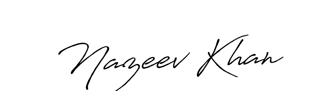 Use a signature maker to create a handwritten signature online. With this signature software, you can design (Antro_Vectra_Bolder) your own signature for name Nazeev Khan. Nazeev Khan signature style 7 images and pictures png