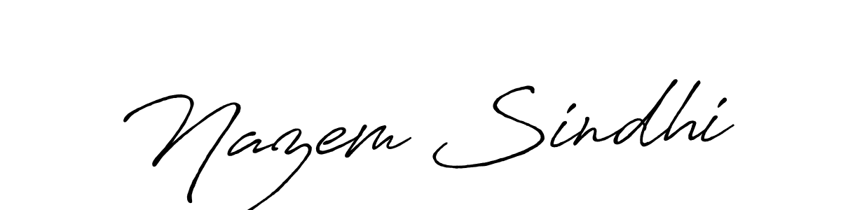 Make a short Nazem Sindhi signature style. Manage your documents anywhere anytime using Antro_Vectra_Bolder. Create and add eSignatures, submit forms, share and send files easily. Nazem Sindhi signature style 7 images and pictures png