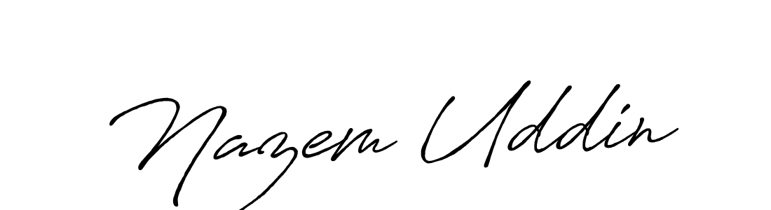 How to Draw Nazem Uddin signature style? Antro_Vectra_Bolder is a latest design signature styles for name Nazem Uddin. Nazem Uddin signature style 7 images and pictures png