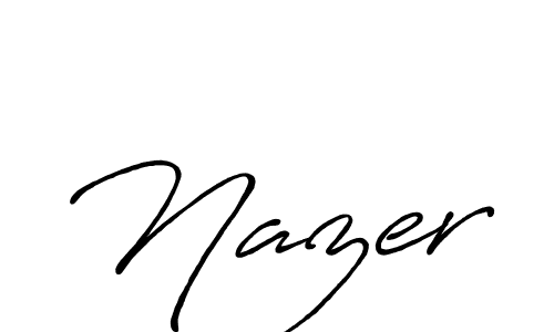 It looks lik you need a new signature style for name Nazer. Design unique handwritten (Antro_Vectra_Bolder) signature with our free signature maker in just a few clicks. Nazer signature style 7 images and pictures png