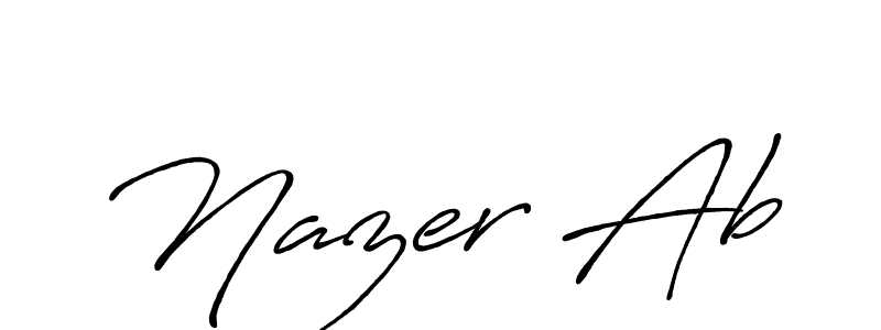 Design your own signature with our free online signature maker. With this signature software, you can create a handwritten (Antro_Vectra_Bolder) signature for name Nazer Ab. Nazer Ab signature style 7 images and pictures png